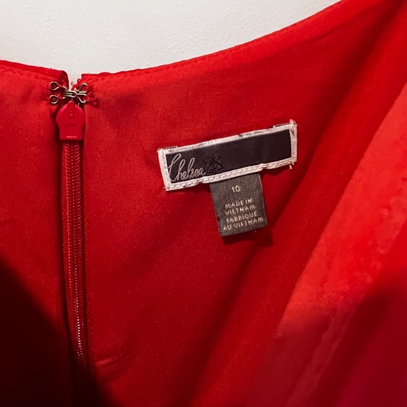 Chelsea 28 Double Layer Red Jumpsuit, Size 10 - Picture 6 of 6
